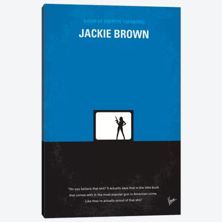Jackie Brown Minimal Movie Poster Canvas Print #CKG58} by Chungkong Canvas Wall Art
