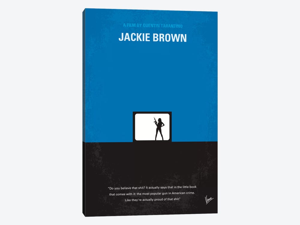 Jackie Brown Minimal Movie Poster by Chungkong 1-piece Canvas Artwork