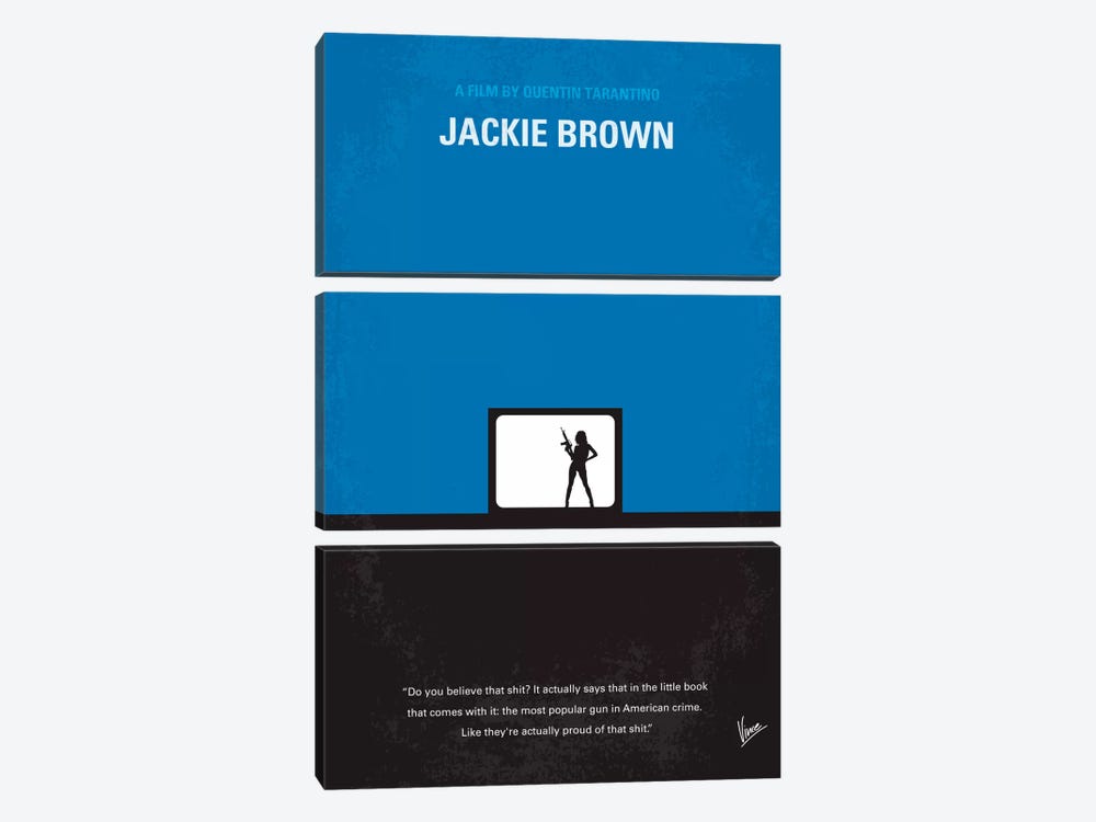 Jackie Brown Minimal Movie Poster by Chungkong 3-piece Canvas Artwork