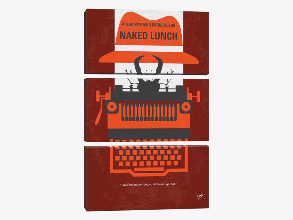 Naked Lunch Minimal Movie Poster by Chungkong 3-piece Canvas Wall Art