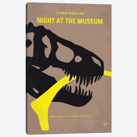 Night At The Museum Minimal Movie Poster Canvas Print #CKG591} by Chungkong Canvas Art Print