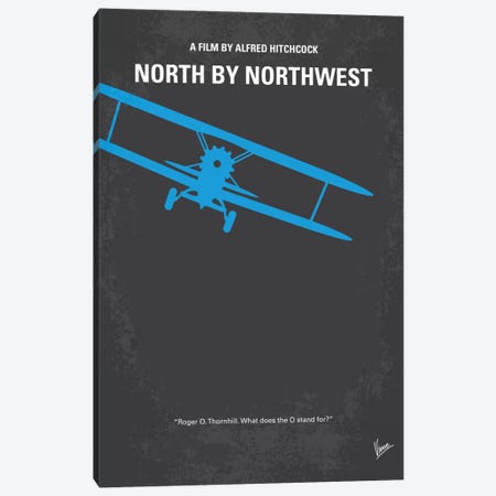 North By Northwest Minimal Movie Poster Canvas Print #CKG592} by Chungkong Canvas Art Print
