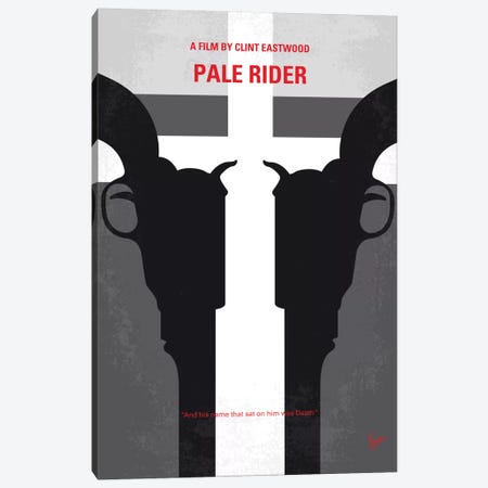 Pale Rider Minimal Movie Poster Canvas Print #CKG594} by Chungkong Canvas Art