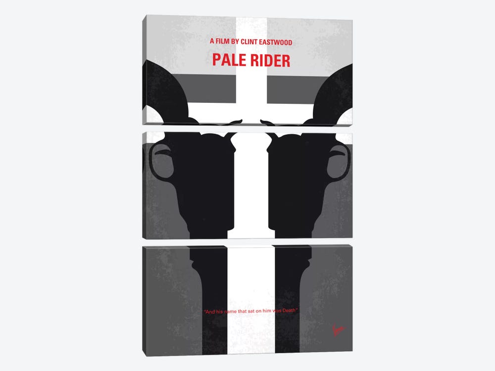Pale Rider Minimal Movie Poster by Chungkong 3-piece Canvas Artwork