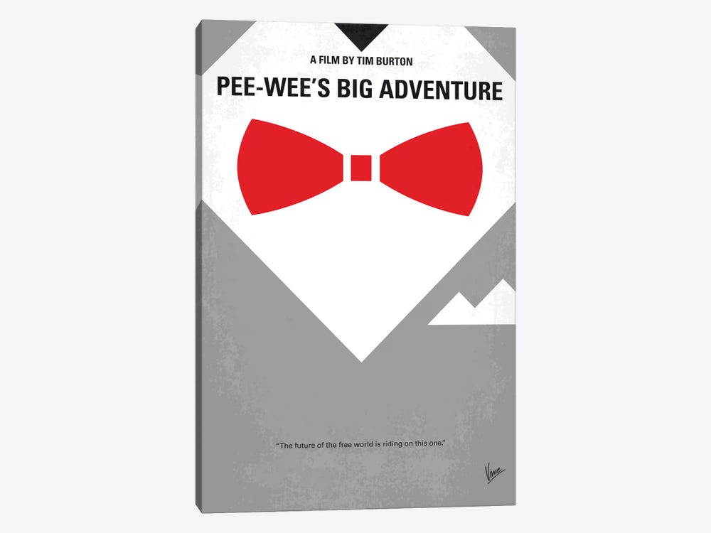 Pee-wee's Big Adventure Minimal Movie Poster by Chungkong 1-piece Canvas Art