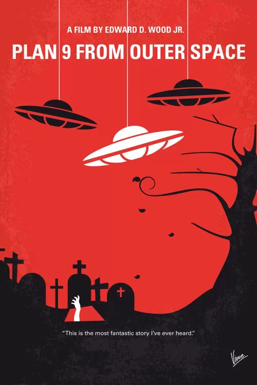 Plan 9 From Outer Space Minimal Movie Poster