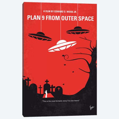 Plan 9 From Outer Space Minimal Movie Poster Canvas Print #CKG602} by Chungkong Canvas Art Print