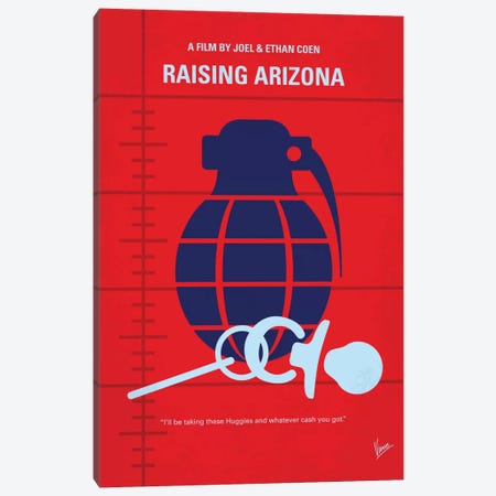 Raising Arizona Minimal Movie Poster Canvas Print #CKG606} by Chungkong Canvas Wall Art