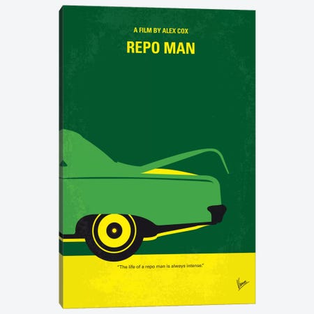 Repo Man Minimal Movie Poster Canvas Print #CKG608} by Chungkong Art Print