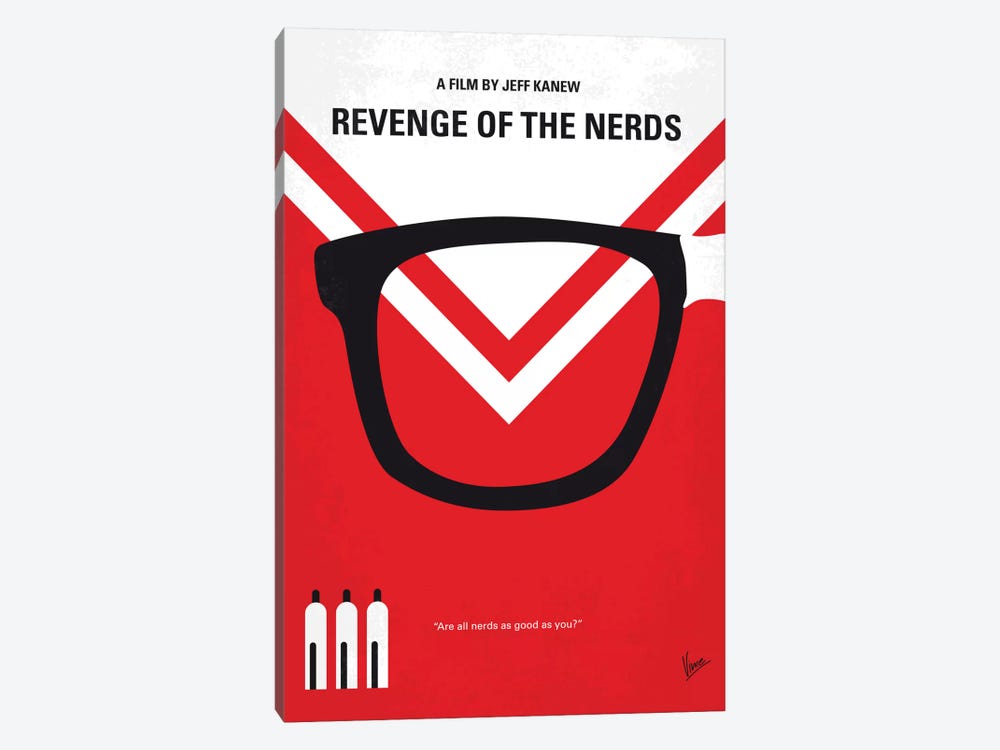 Revenge Of The Nerds Minimal Movie Poster by Chungkong 1-piece Canvas Wall Art