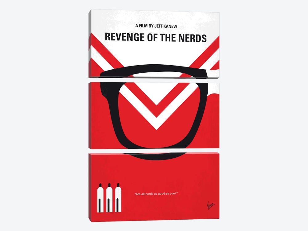 Revenge Of The Nerds Minimal Movie Poster by Chungkong 3-piece Canvas Art