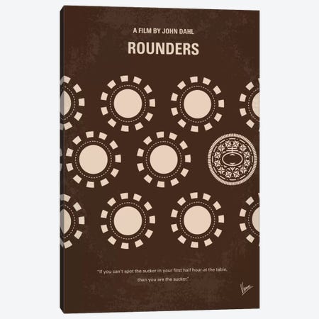 Rounders Minimal Movie Poster Canvas Print #CKG611} by Chungkong Canvas Artwork