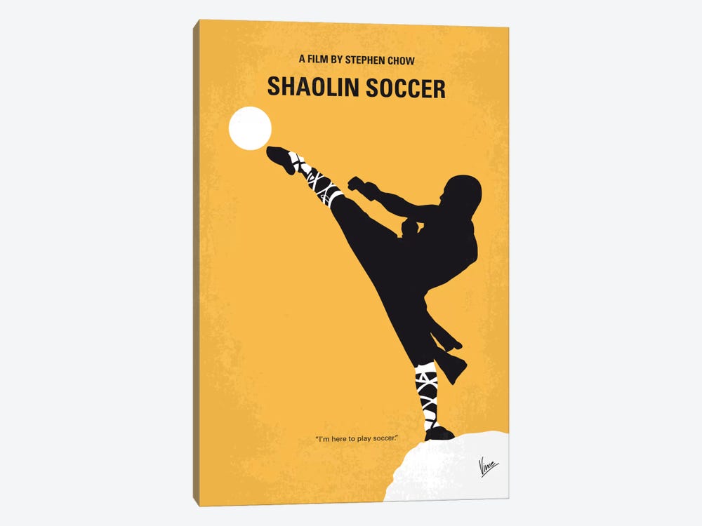Shaolin Soccer Minimal Movie Poster by Chungkong 1-piece Canvas Art