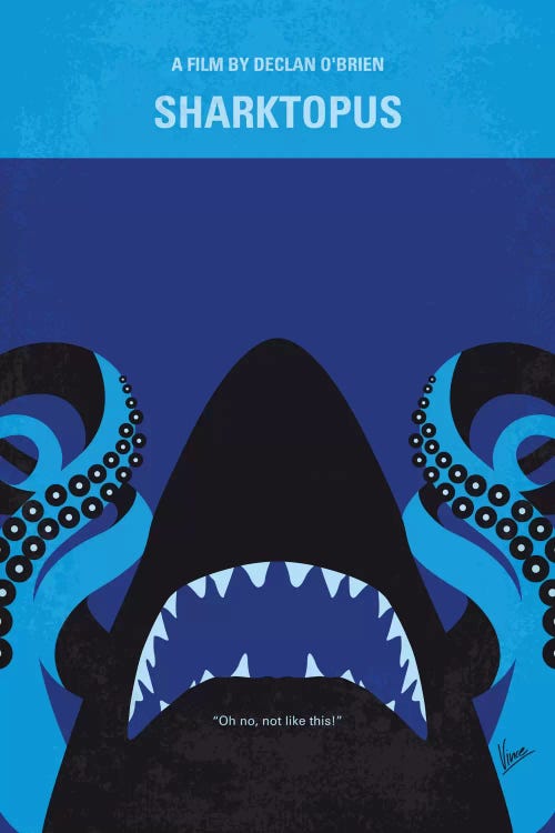 Sharktopus Minimal Movie Poster