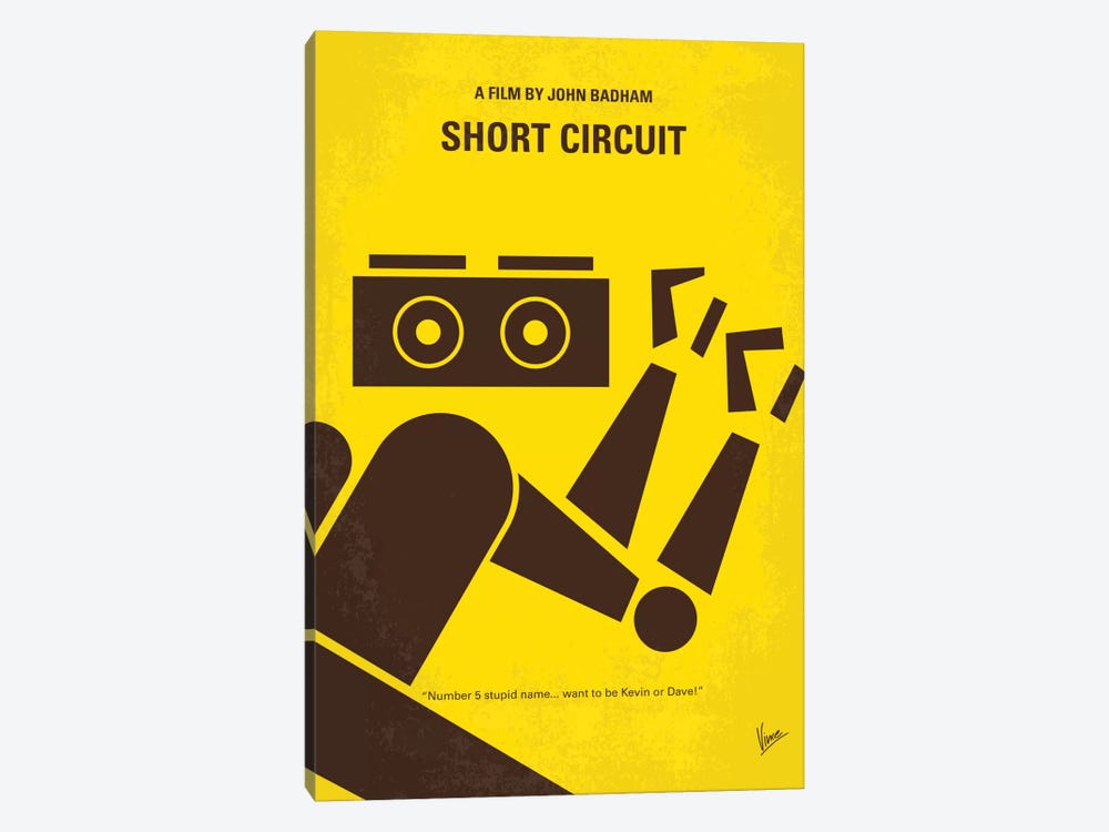Short Circuit Minimal Movie Poster by Chungkong 1-piece Art Print