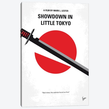 Showdown In Little Tokyo Minimal Movie Poster Canvas Print #CKG618} by Chungkong Canvas Wall Art