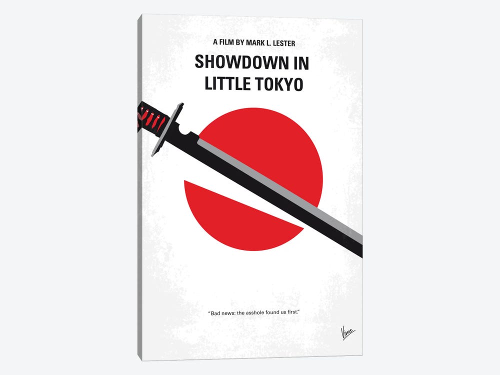 Showdown In Little Tokyo Minimal Movie Poster by Chungkong 1-piece Canvas Wall Art
