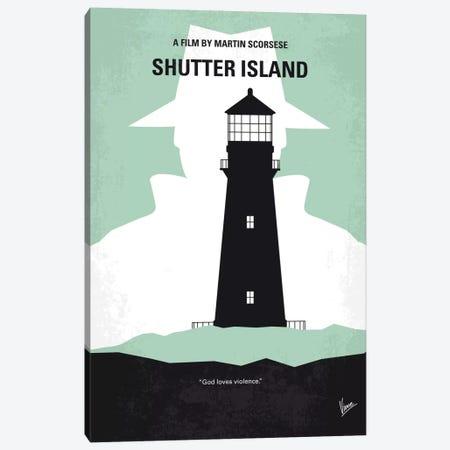 Shutter Island Minimal Movie Poster Canvas Print #CKG619} by Chungkong Canvas Wall Art