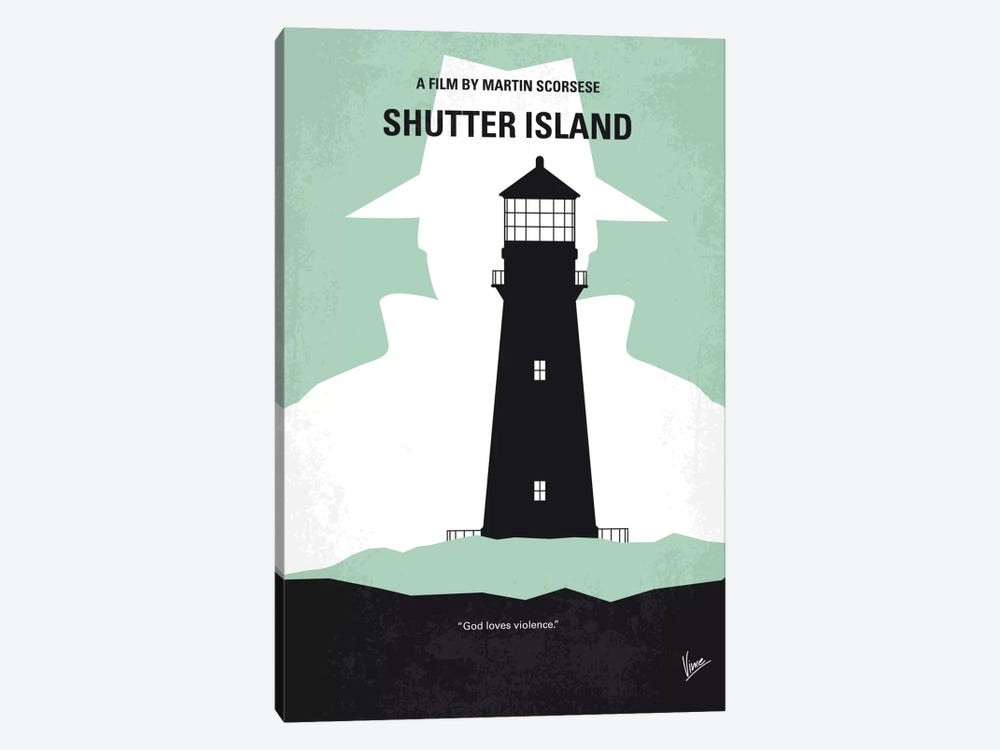 Shutter Island Minimal Movie Poster by Chungkong 1-piece Canvas Art Print