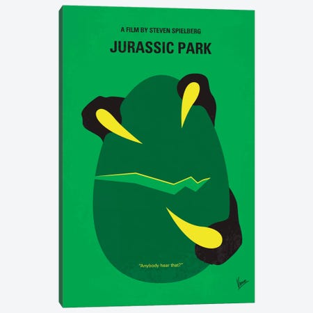 Jurassic Park Minimal Movie Poster Canvas Print #CKG61} by Chungkong Art Print