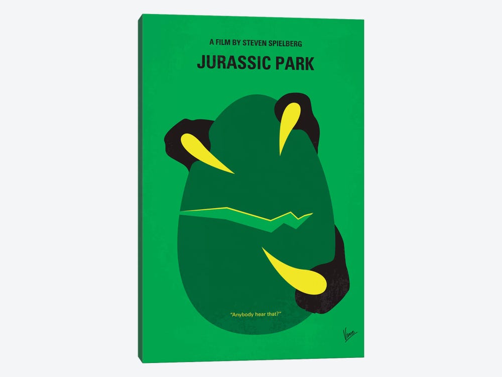 Jurassic Park Minimal Movie Poster by Chungkong 1-piece Canvas Artwork