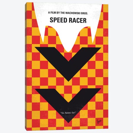 Speed Racer Minimal Movie Poster Canvas Print #CKG624} by Chungkong Canvas Artwork