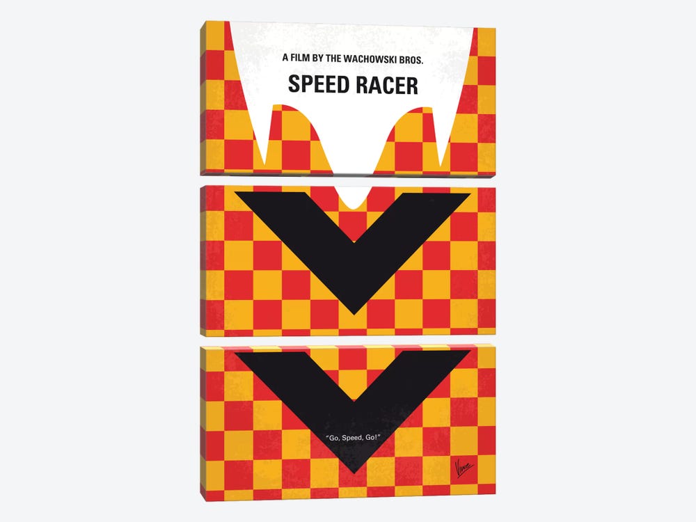 Speed Racer Minimal Movie Poster by Chungkong 3-piece Art Print