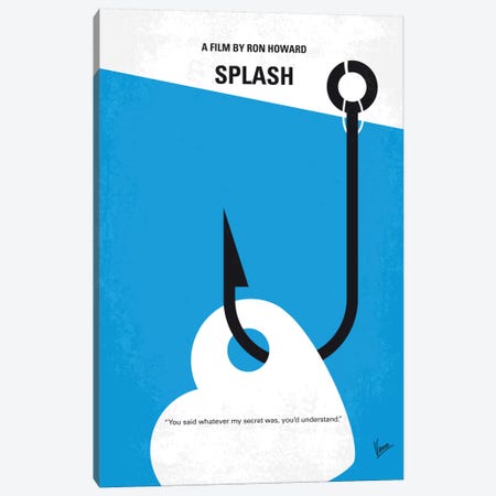 Splash Minimal Movie Poster Canvas Print #CKG625} by Chungkong Canvas Artwork