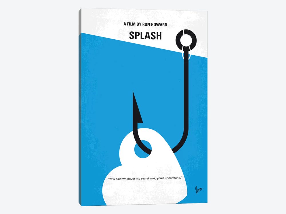 Splash Minimal Movie Poster by Chungkong 1-piece Canvas Wall Art