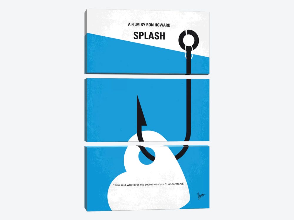 Splash Minimal Movie Poster by Chungkong 3-piece Canvas Artwork