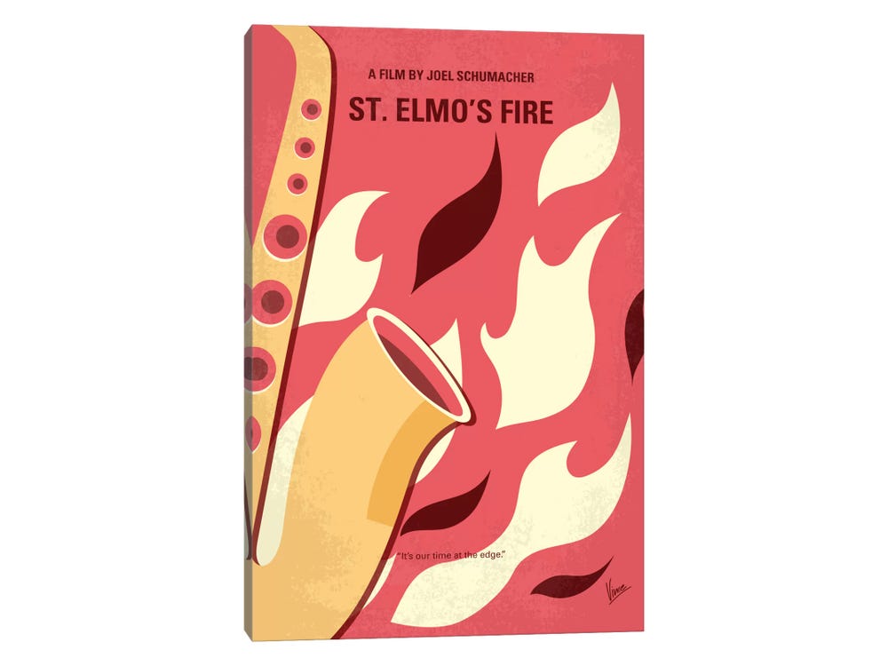 St. Elmo\'s Fire Minimal Movie Poster Art Print by Chungkong | iCanvas