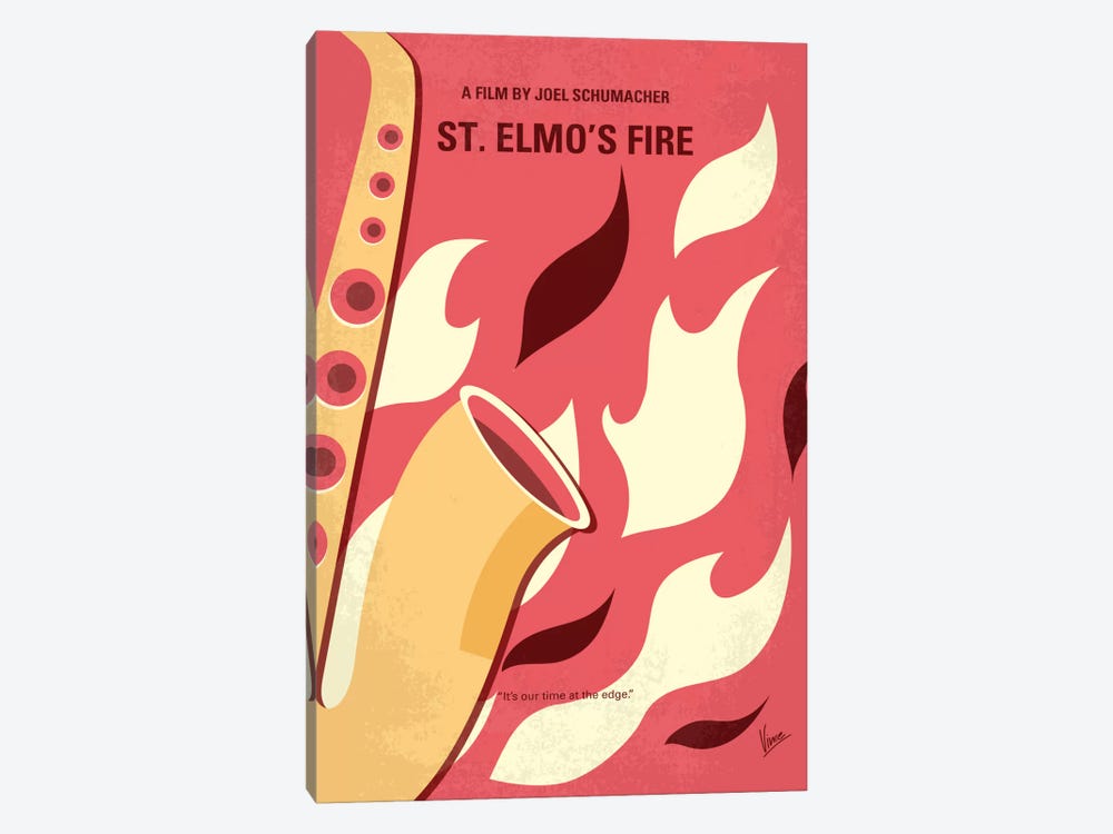 St. Elmo's Fire Minimal Movie Poster by Chungkong 1-piece Canvas Wall Art