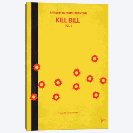Kill Bill Vol. 1 Minimal Movie Poster Canvas Print #CKG62} by Chungkong Canvas Print