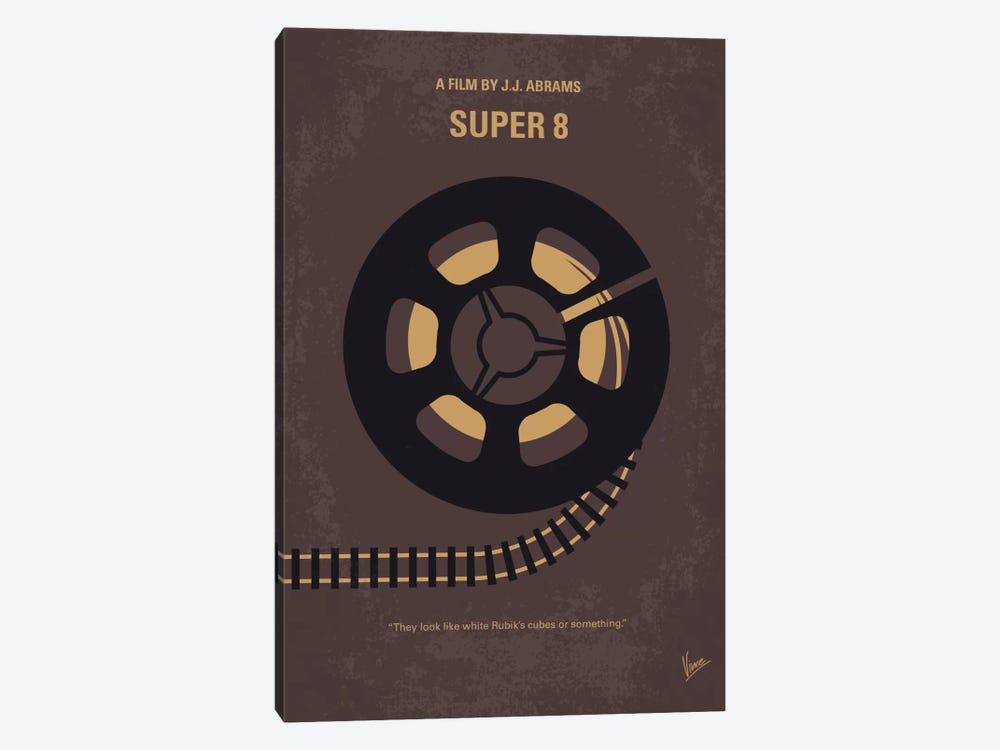 Super 8 Minimal Movie Poster by Chungkong 1-piece Canvas Artwork