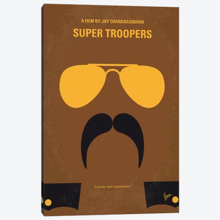 Super Troopers Minimal Movie Poster Canvas Print #CKG633} by Chungkong Canvas Art