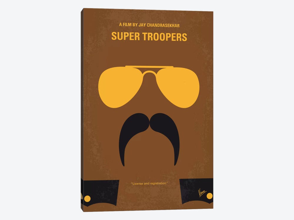 Super Troopers Minimal Movie Poster by Chungkong 1-piece Art Print