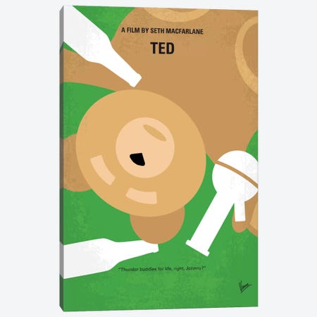 Ted Minimal Movie Poster Canvas Print #CKG635} by Chungkong Art Print