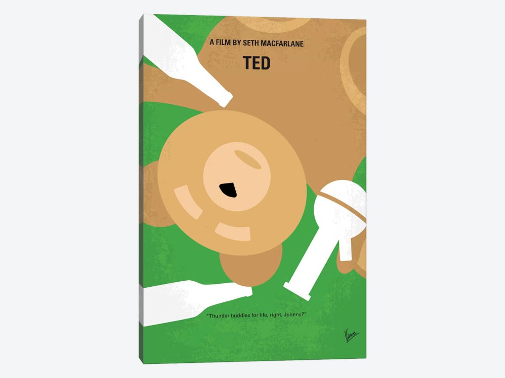 Ted Minimal Movie Poster by Chungkong 1-piece Canvas Print