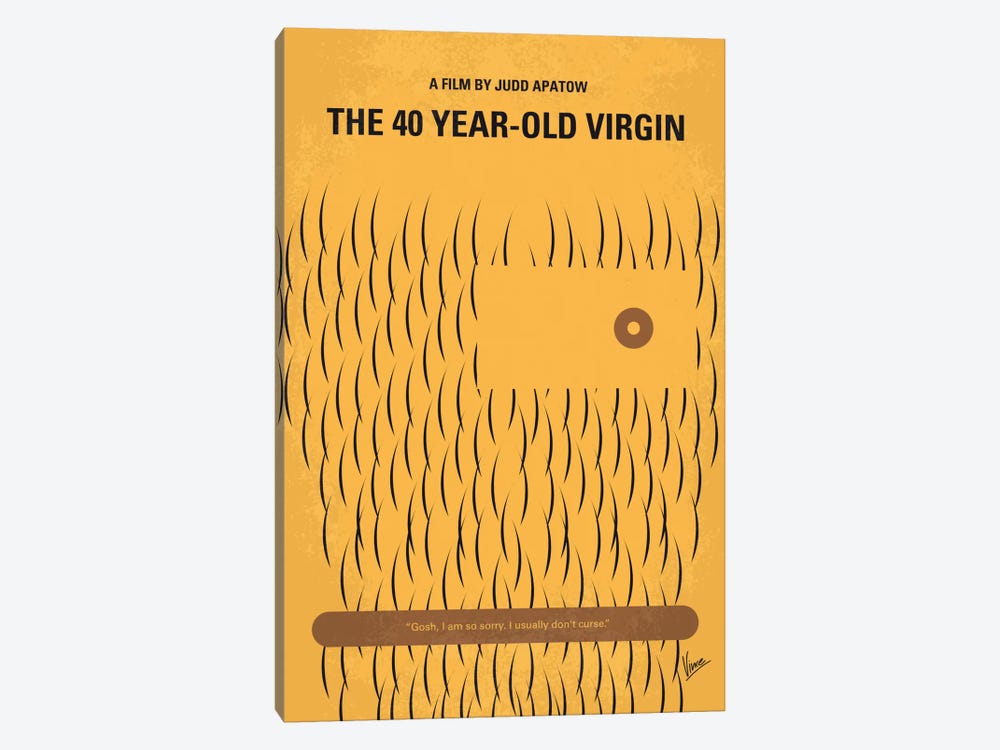 The 40 Year Old Virgin Minimal Movie Poster by Chungkong 1-piece Canvas Wall Art