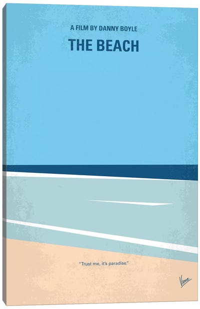 The Beach Minimal Movie Poster Canvas Art Print - Chungkong's Drama Movie Posters