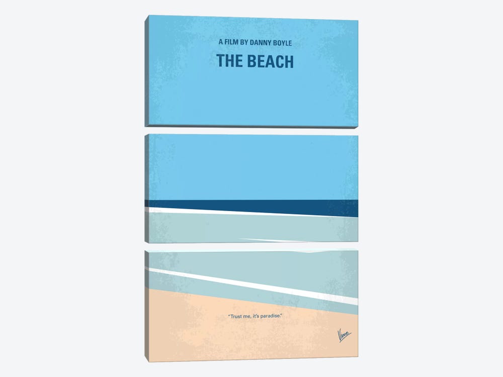 The Beach Minimal Movie Poster by Chungkong 3-piece Art Print