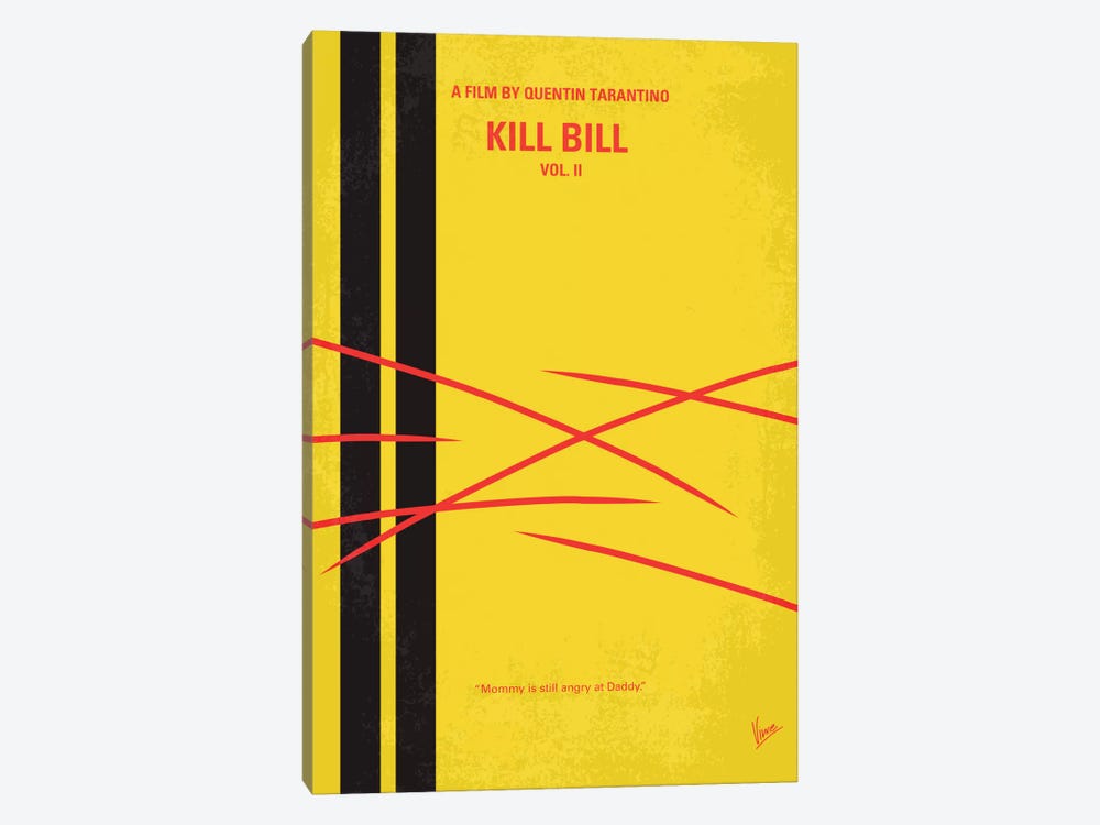 Kill Bill Vol. 2 Minimal Movie Poster by Chungkong 1-piece Canvas Art