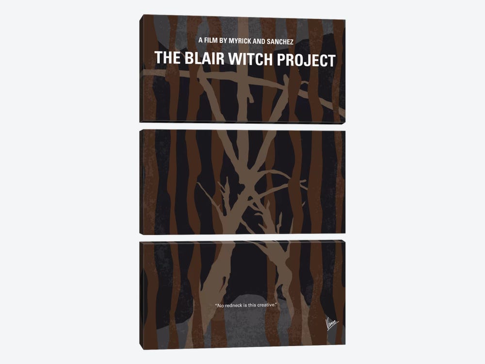 The Blair Witch Project Minimal Movie Poster by Chungkong 3-piece Canvas Art Print