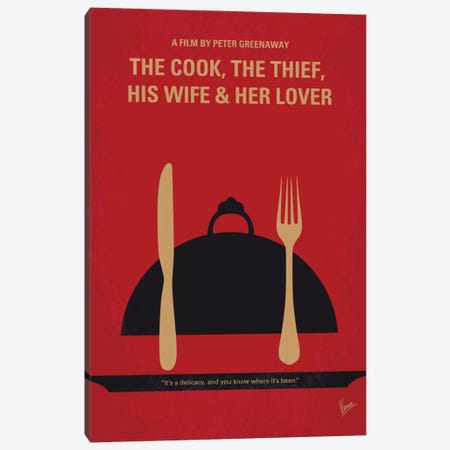 The Cook, The Thief, His Wife & Her Lover Minimal Movie Poster Canvas Print #CKG641} by Chungkong Art Print