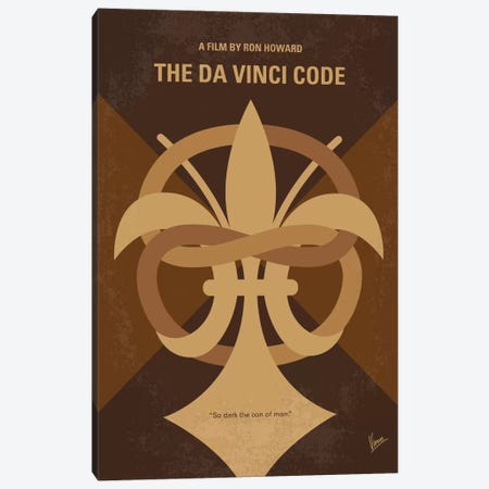 The Da Vinci Code Minimal Movie Poster Canvas Print #CKG642} by Chungkong Art Print