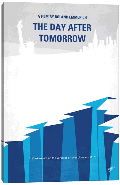 The Day After Tomorrow Minimal Movie Poster Canvas Art Print - Science Fiction Minimalist Movie Posters