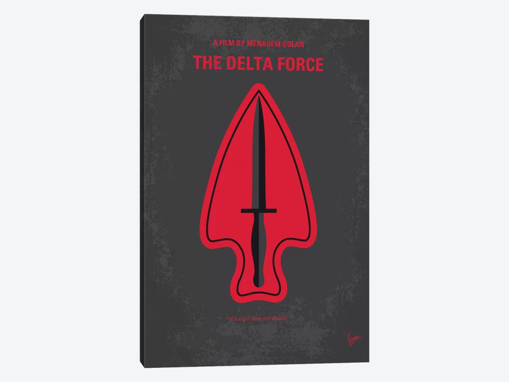 The Delta Force Minimal Movie Poster 1-piece Canvas Art