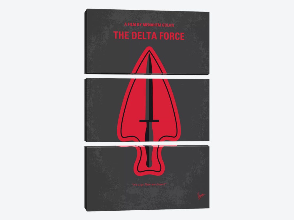 The Delta Force Minimal Movie Poster by Chungkong 3-piece Canvas Wall Art