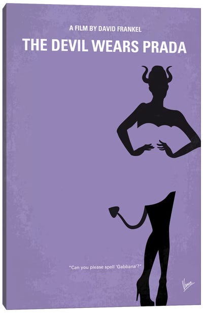 The Devil Wears Prada Minimal Movie Poster Canvas Art Print - Prada Art