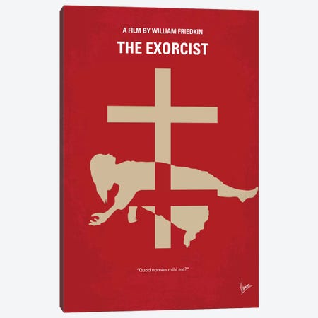 The Exorcist Minimal Movie Poster Canvas Print #CKG648} by Chungkong Art Print